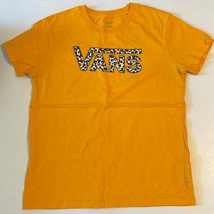 Yellow and cheetah vans short sleeve top